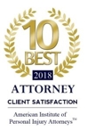 10 Best Attorney Client Satisfaction Award 2018